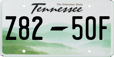 TN license plate Z8250F
