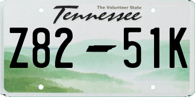 TN license plate Z8251K