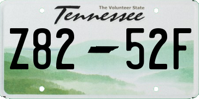 TN license plate Z8252F
