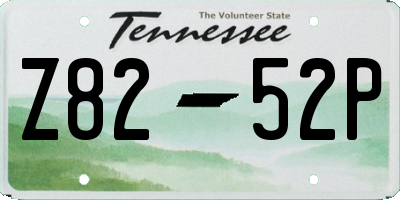 TN license plate Z8252P