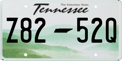 TN license plate Z8252Q