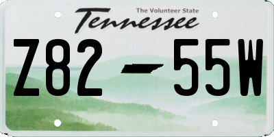 TN license plate Z8255W