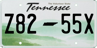 TN license plate Z8255X