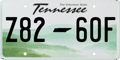 TN license plate Z8260F