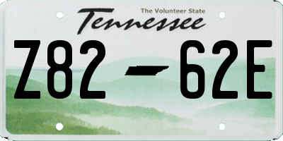 TN license plate Z8262E