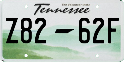 TN license plate Z8262F