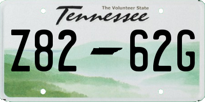 TN license plate Z8262G