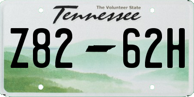 TN license plate Z8262H