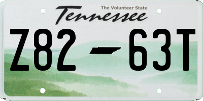 TN license plate Z8263T