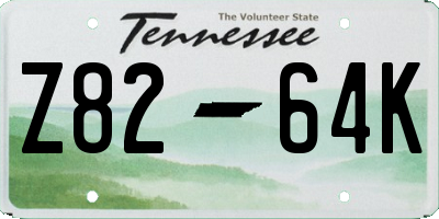 TN license plate Z8264K