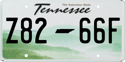 TN license plate Z8266F