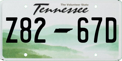 TN license plate Z8267D
