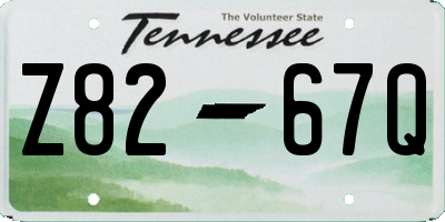 TN license plate Z8267Q