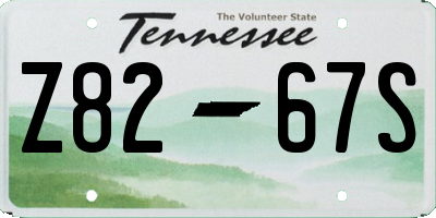 TN license plate Z8267S