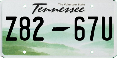 TN license plate Z8267U
