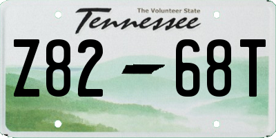 TN license plate Z8268T