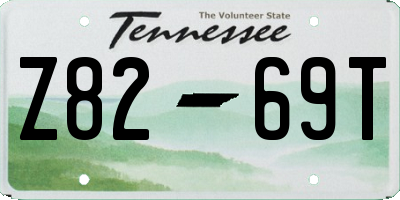 TN license plate Z8269T