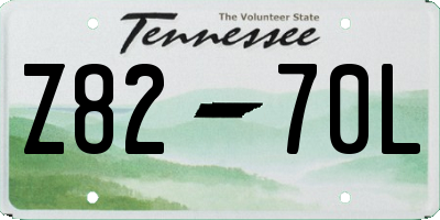 TN license plate Z8270L