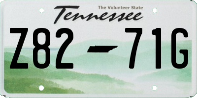 TN license plate Z8271G