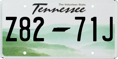 TN license plate Z8271J