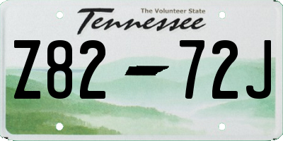 TN license plate Z8272J