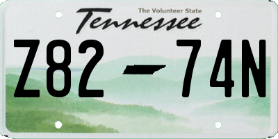 TN license plate Z8274N