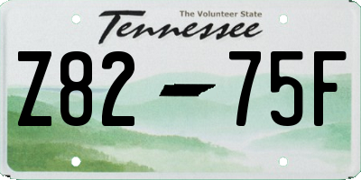 TN license plate Z8275F