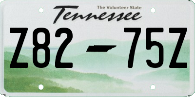 TN license plate Z8275Z