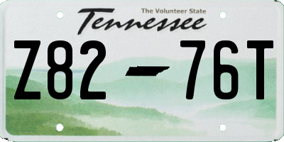 TN license plate Z8276T