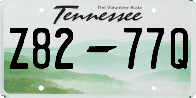 TN license plate Z8277Q