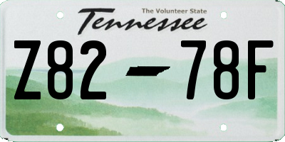 TN license plate Z8278F