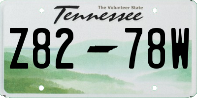 TN license plate Z8278W
