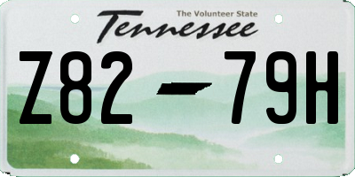 TN license plate Z8279H