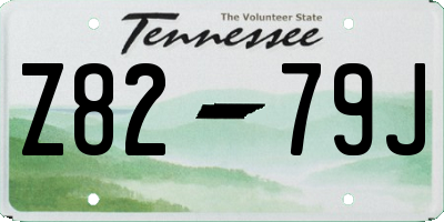 TN license plate Z8279J