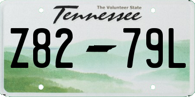 TN license plate Z8279L