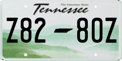 TN license plate Z8280Z