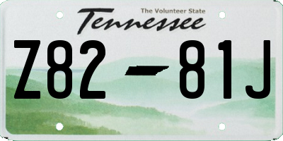 TN license plate Z8281J