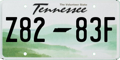 TN license plate Z8283F