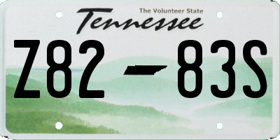 TN license plate Z8283S