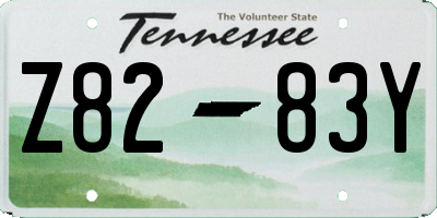 TN license plate Z8283Y