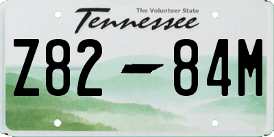 TN license plate Z8284M