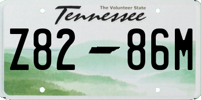 TN license plate Z8286M