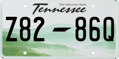 TN license plate Z8286Q