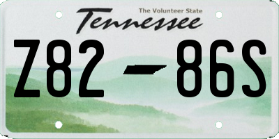 TN license plate Z8286S