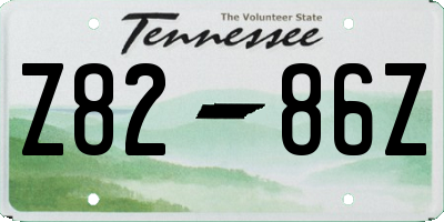 TN license plate Z8286Z