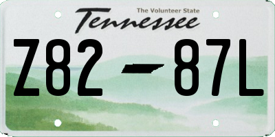 TN license plate Z8287L
