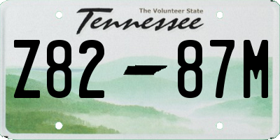 TN license plate Z8287M