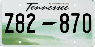 TN license plate Z8287O