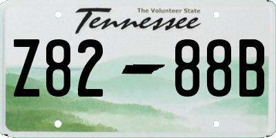 TN license plate Z8288B