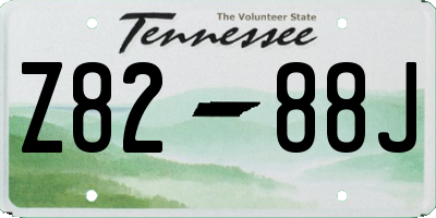 TN license plate Z8288J